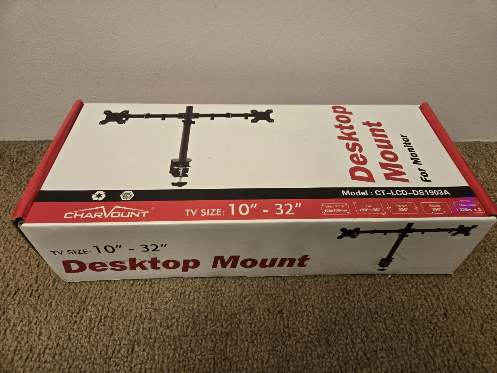 Charmount Double Monitor Arm (CT-LCD-DSA1102)