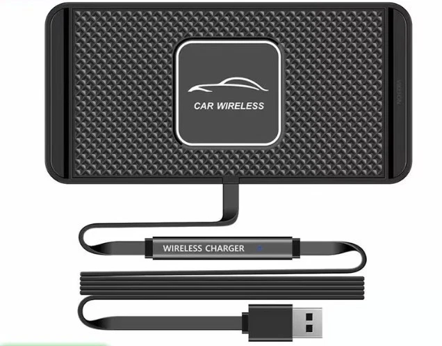 Wireless Charger Car Silicone Pad Stand For iPhone, Samsung, Google Pixel