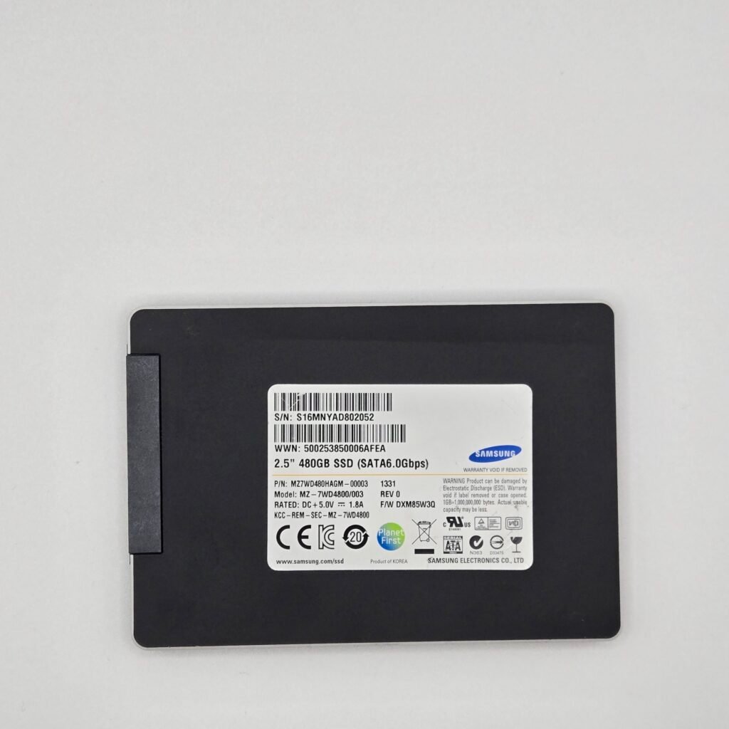 Samsung 480GB 2.5" SATA SSD 6Gb/s Solid State Drive Tested 99% Health