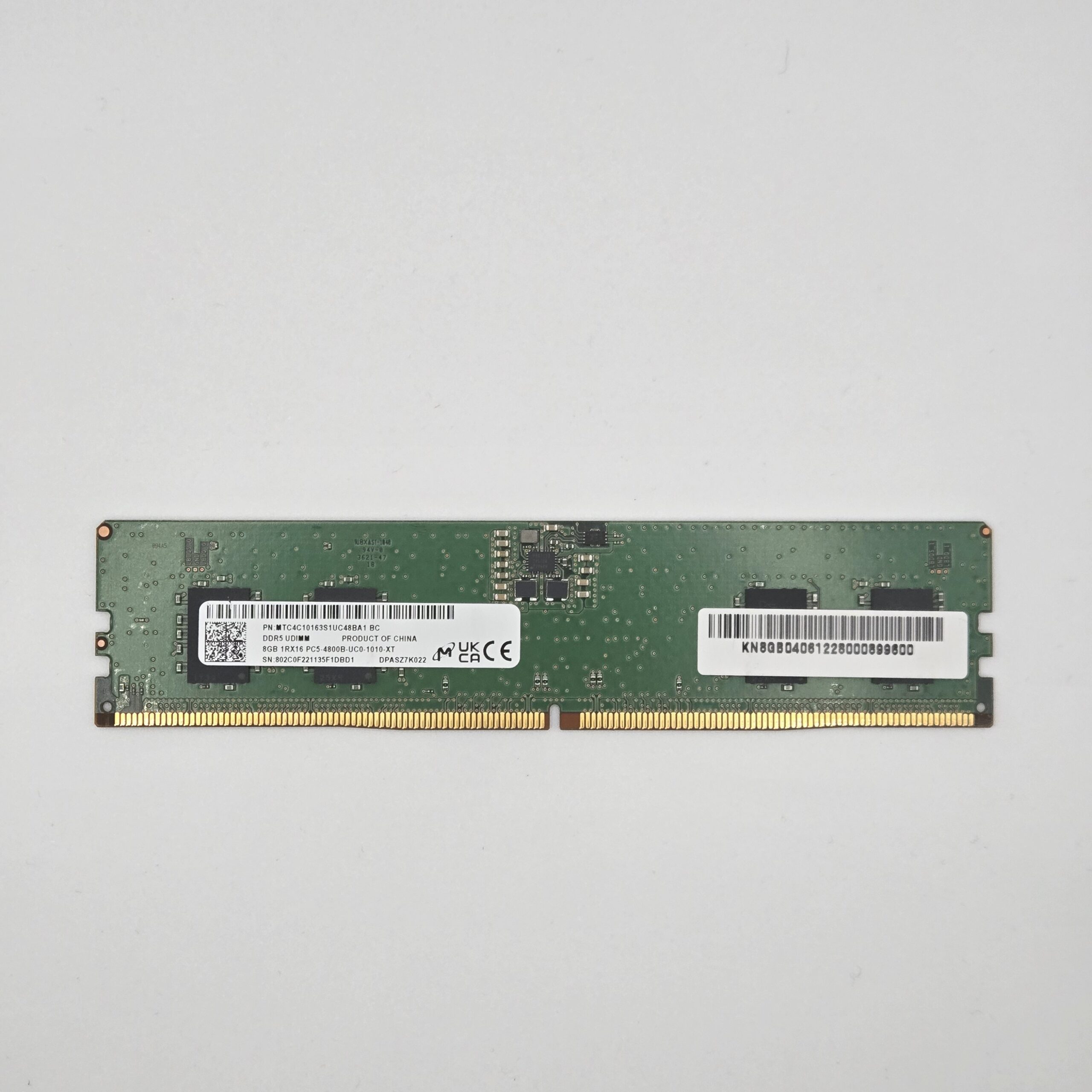 Micron 8GB DDR5 4800 Desktop RAM 1Rx16 PC5-4800B UDIMM – Tested Working