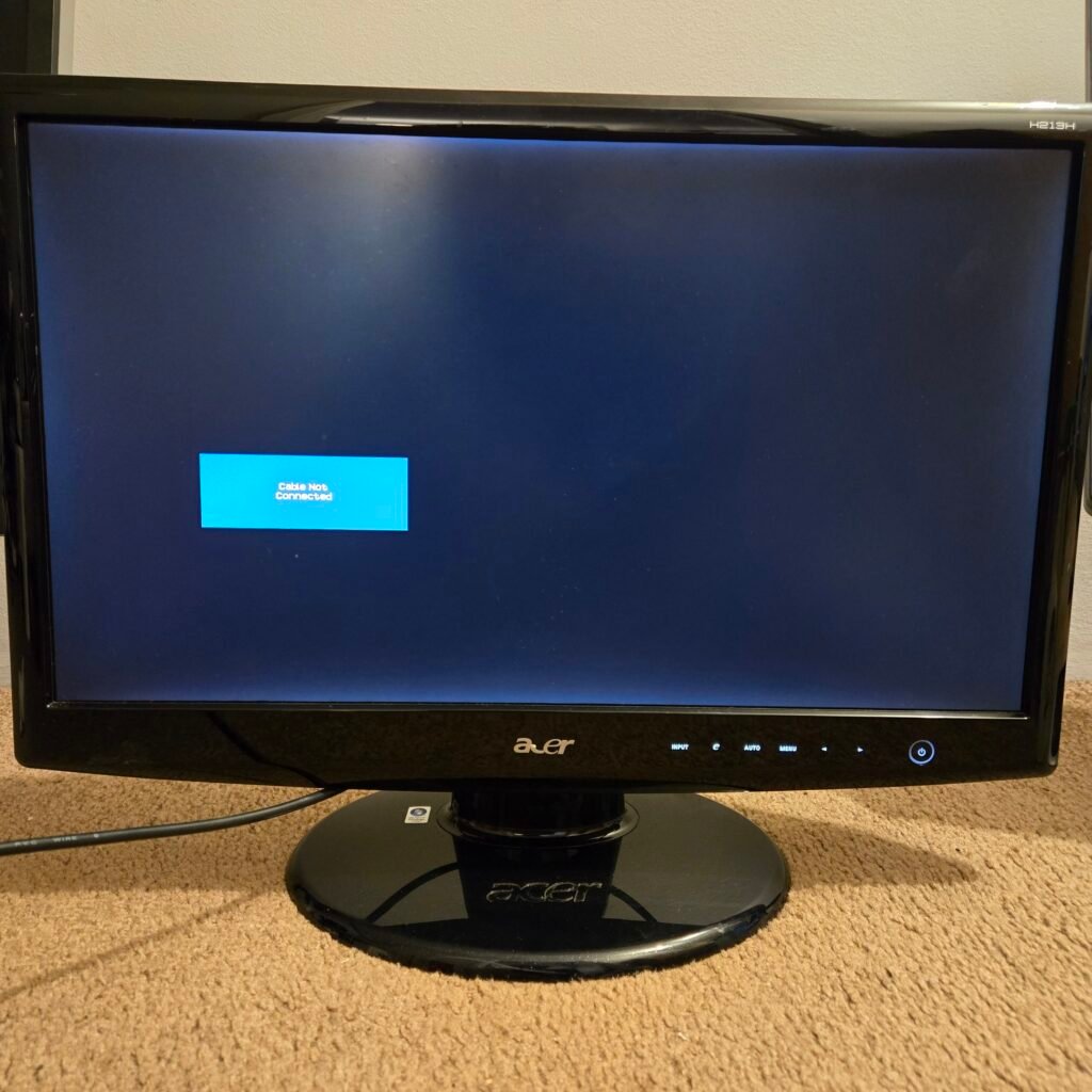 Acer H213H 21.5" Monitor HDMI DVI VGA Tested Working w/ Power Cord Clean