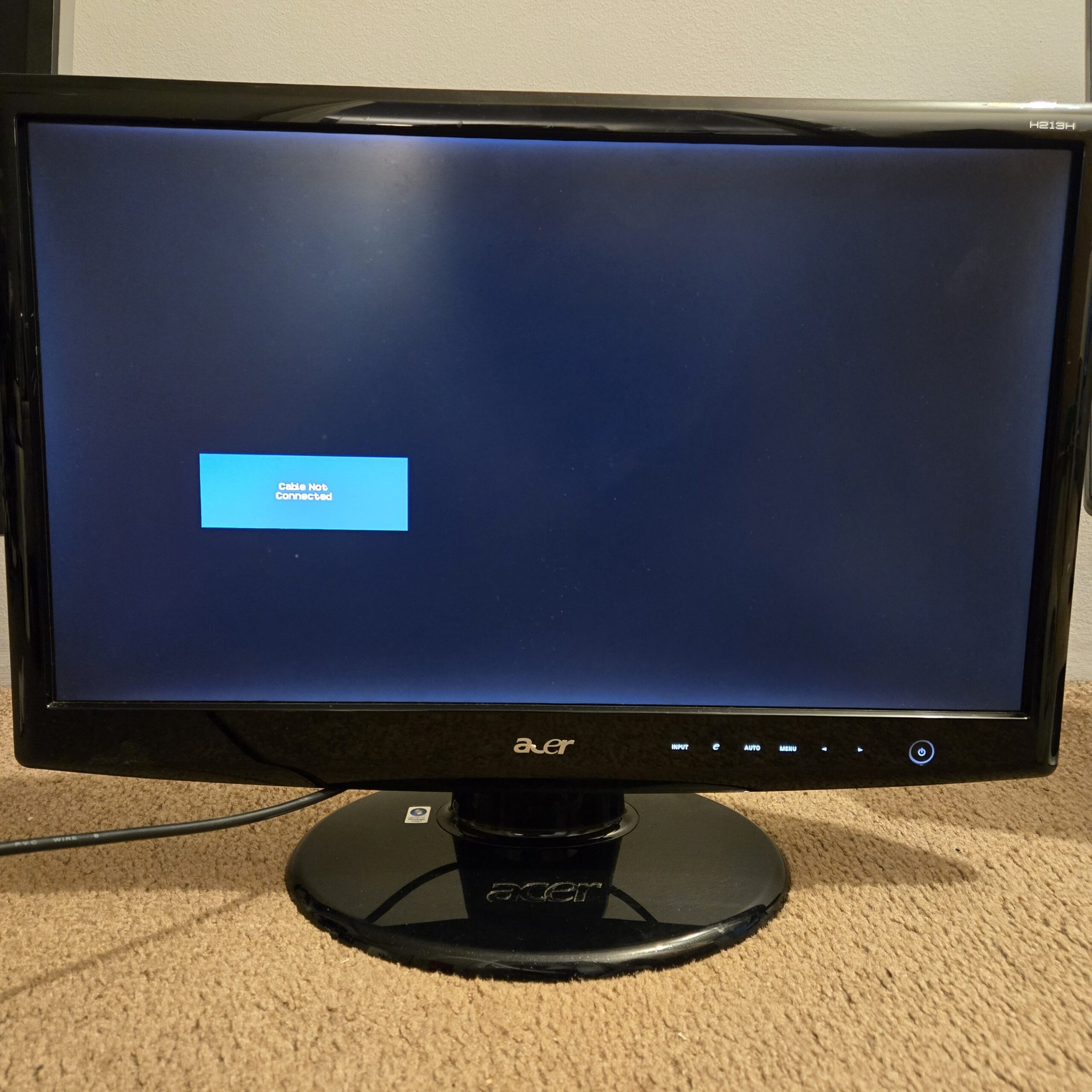 Acer H213H 21.5" Monitor HDMI DVI VGA Tested Working w/ Power Cord Clean