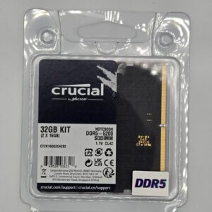 New Crucial Micron 32GB (2x16GB) DDR5 5200 PC5 Laptop RAM SODIMM Memory Kit