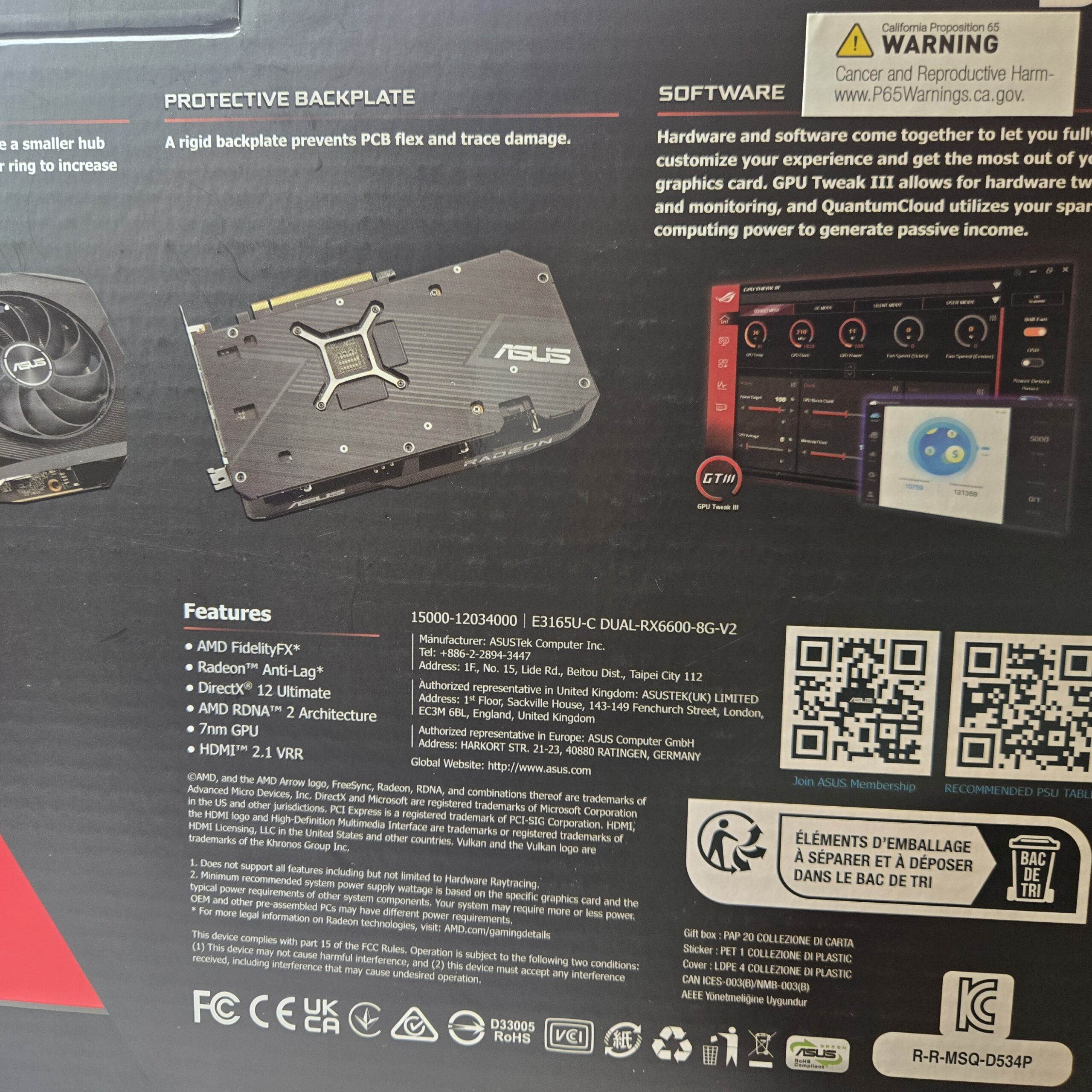 ASUS Dual Radeon RX 6600 8GB GDDR6 Graphics Card GPU Tested In Original Box - Image 4