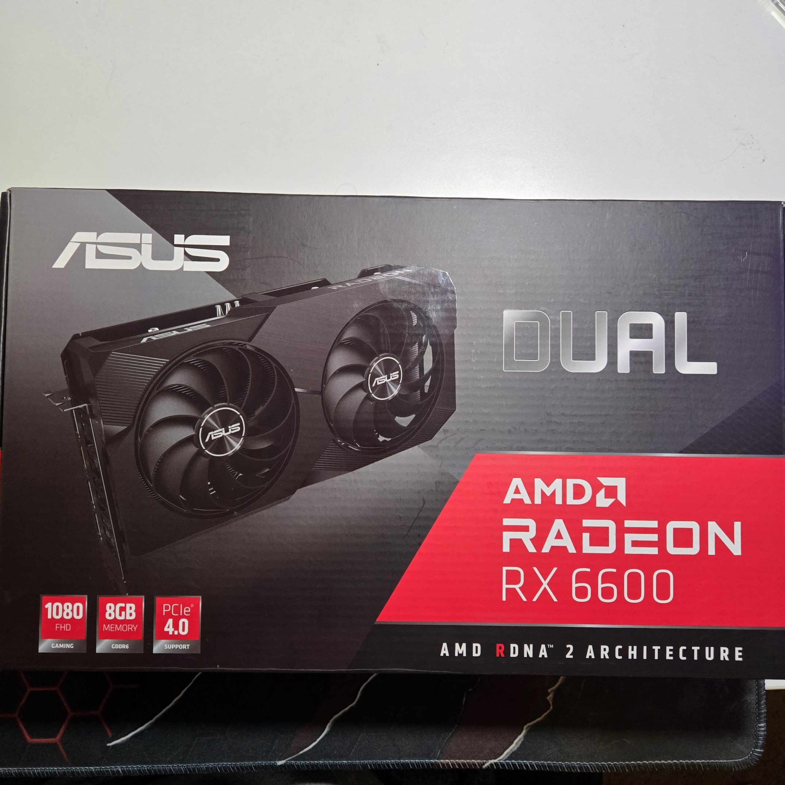 ASUS Dual Radeon RX 6600 8GB GDDR6 Graphics Card GPU Tested In Original Box