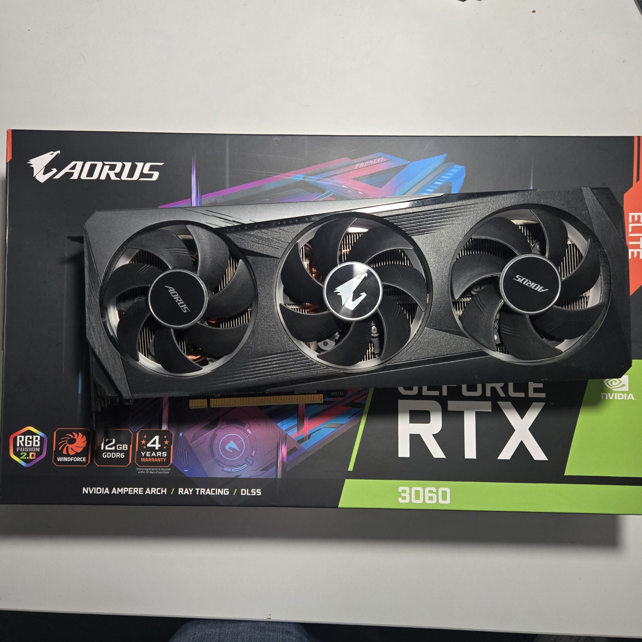 GIGABYTE AORUS GeForce RTX 3060 Elite 12GB Rev 2.0 | RGB | Fully Tested + Box