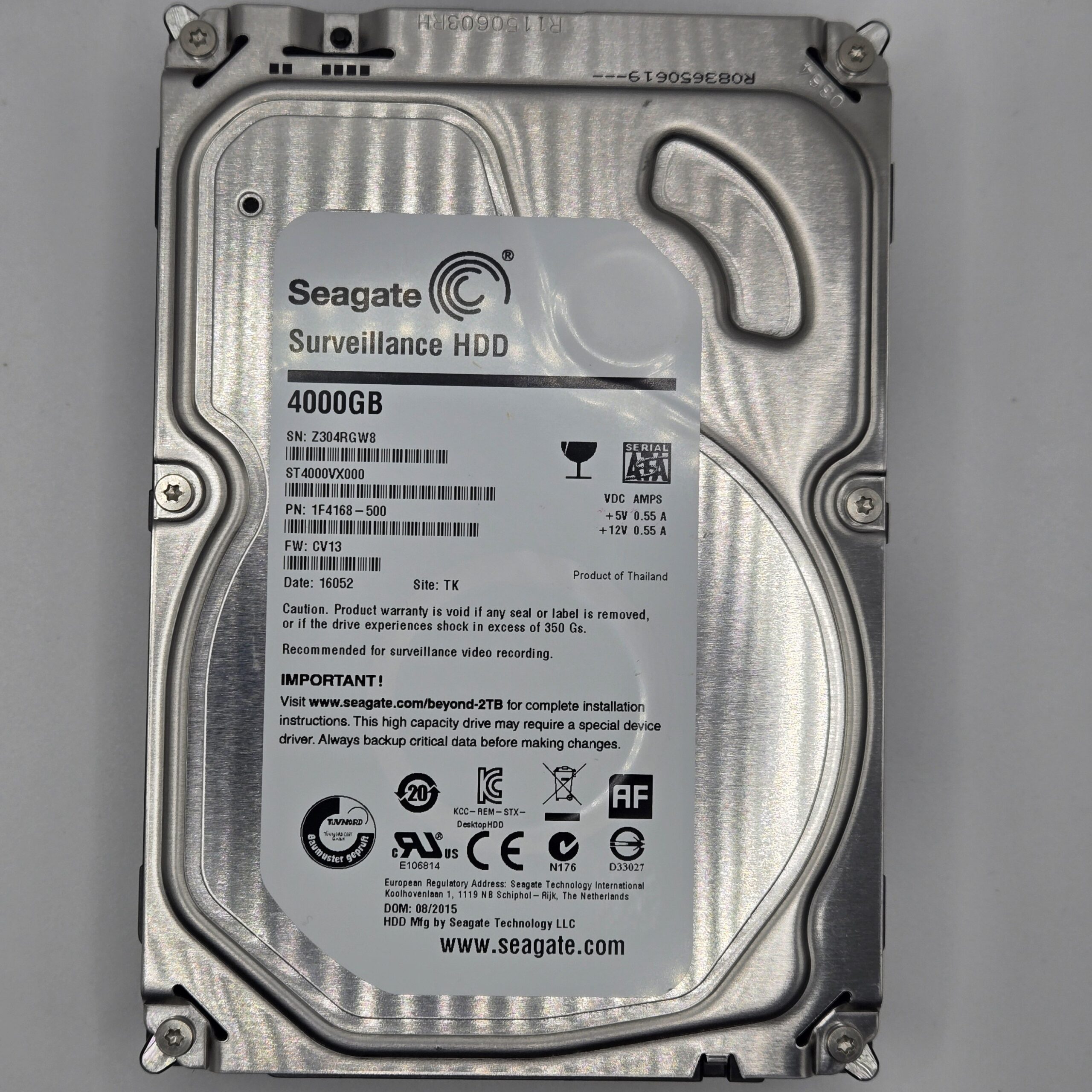 Seagate Surveillance 4TB 3.5" SATA HDD Hard Drive ST4000VX000 Tested Good Health